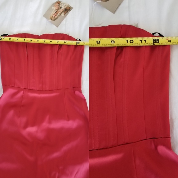 Betsey Johnson red cocktail dress with bustle - Picture 7 of 8